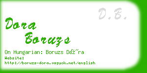 dora boruzs business card